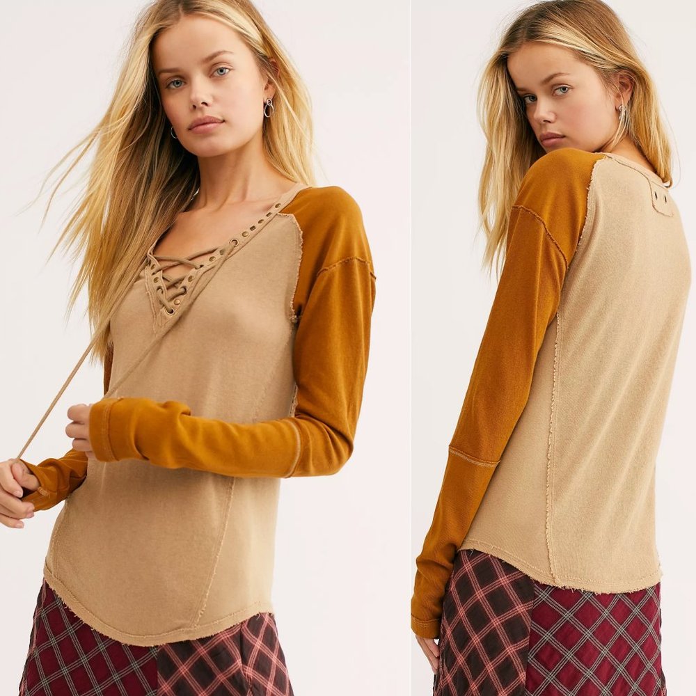 NEW Free People Old School Henley S